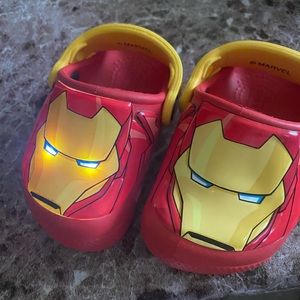 Ironman light up crocs for infants